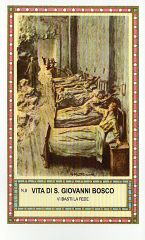 Xsa-98-41 Vita di S. San GIOVANNI BOSCO VI BASTI LA FEDE LUIGI COMOLLO Santino Holy card